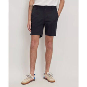 Everlane Navy Blue 30" x 7" Slim Fit Performance Chino Shorts Zip Pocket Belt